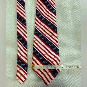 LILO Collections  100% Silk hand made Equestrian Horse Red White And Blue 2010